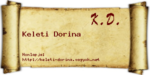 Keleti Dorina névjegykártya