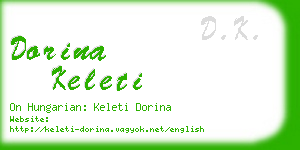 dorina keleti business card